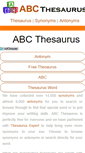 Mobile Screenshot of abcthesaurus.com