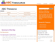 Tablet Screenshot of abcthesaurus.com